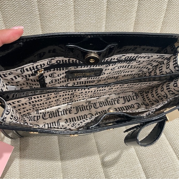 NEW Juicy Couture Black For the Girls Crossbody Clutch‎ Bow Coquette - Picture 6 of 6